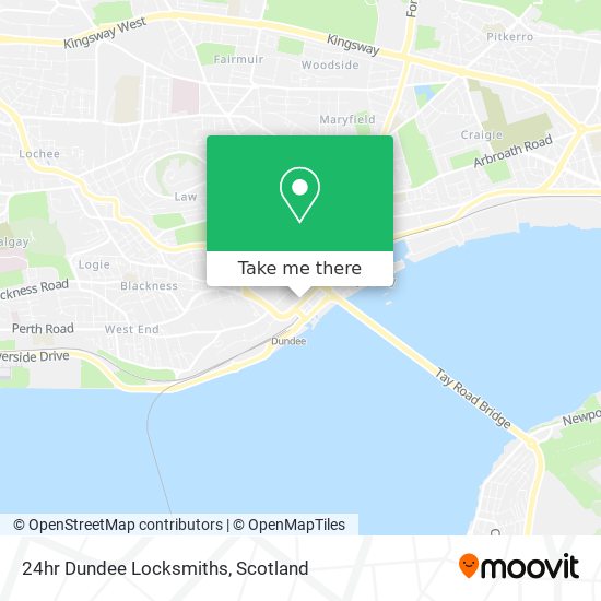 24hr Dundee Locksmiths map