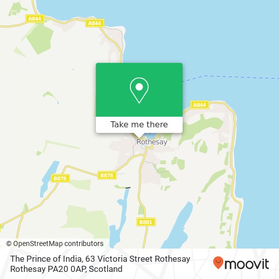 The Prince of India, 63 Victoria Street Rothesay Rothesay PA20 0AP map