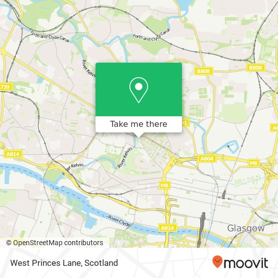 West Princes Lane, Woodlands Glasgow map