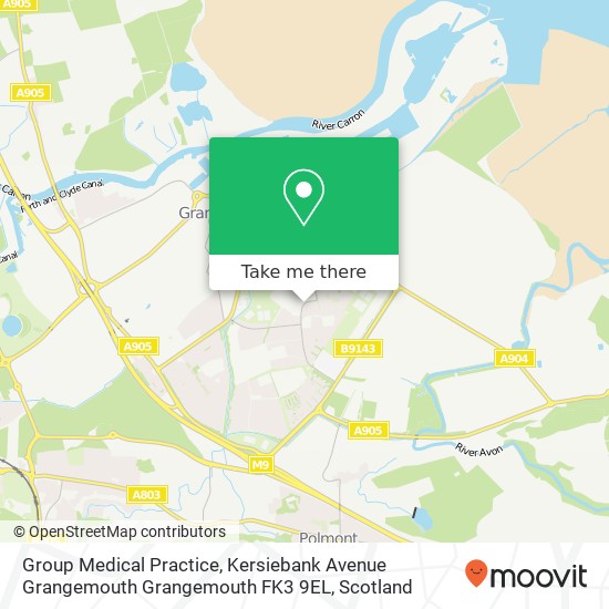 Group Medical Practice, Kersiebank Avenue Grangemouth Grangemouth FK3 9EL map