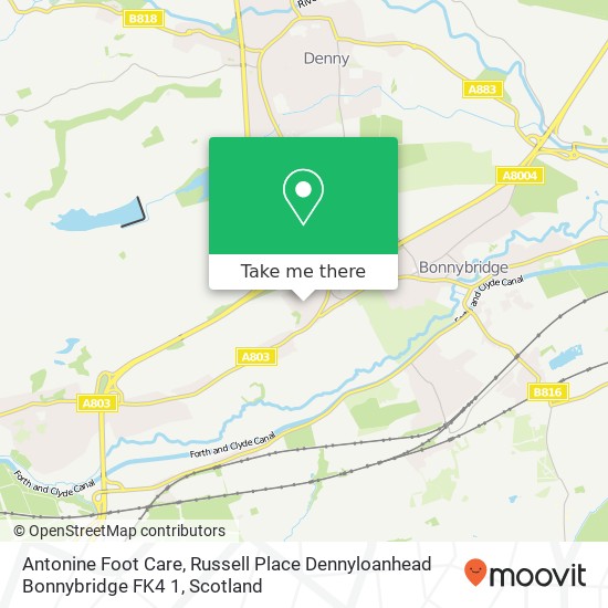 Antonine Foot Care, Russell Place Dennyloanhead Bonnybridge FK4 1 map
