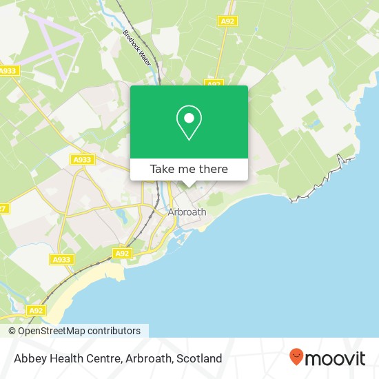 Abbey Health Centre, Arbroath map