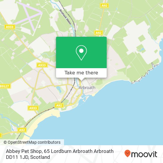 Abbey Pet Shop, 65 Lordburn Arbroath Arbroath DD11 1JD map