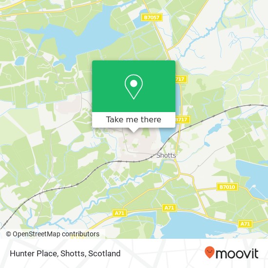 Hunter Place, Shotts map