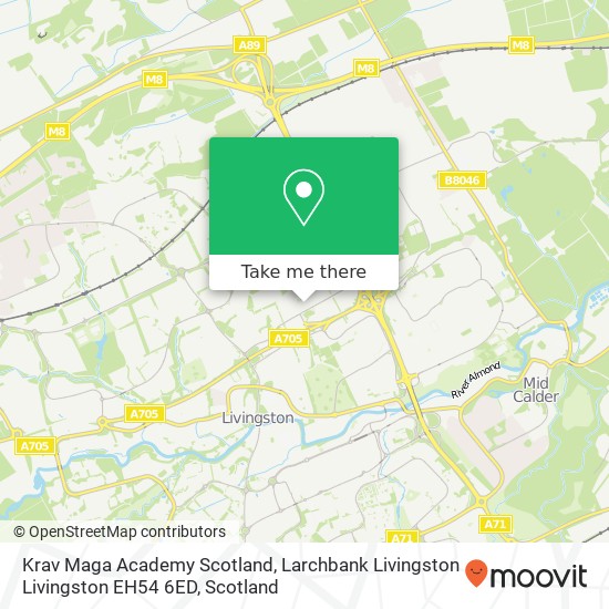 Krav Maga Academy Scotland, Larchbank Livingston Livingston EH54 6ED map