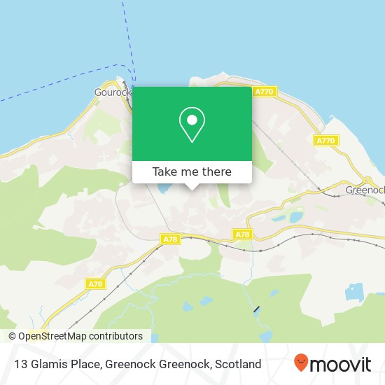 13 Glamis Place, Greenock Greenock map