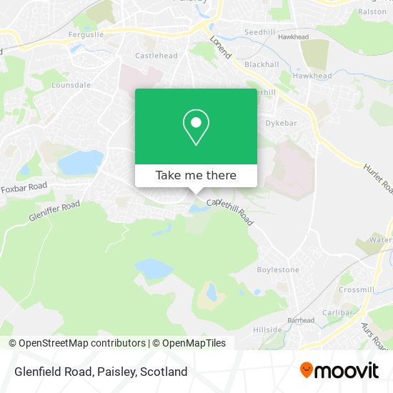 Glenfield Road, Paisley map