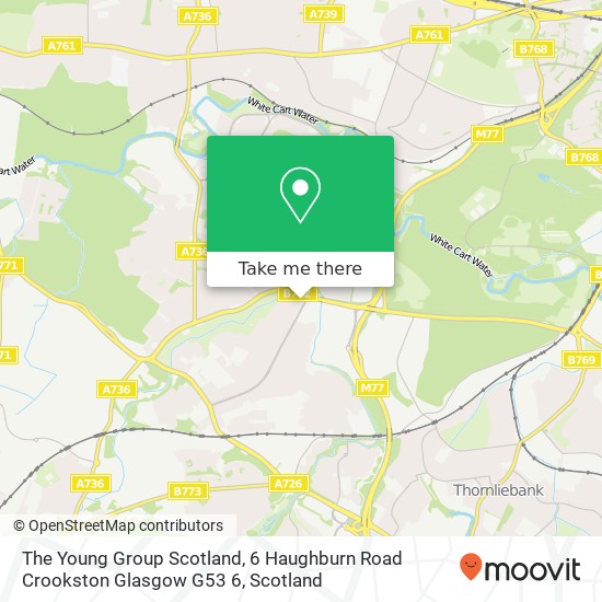 The Young Group Scotland, 6 Haughburn Road Crookston Glasgow G53 6 map