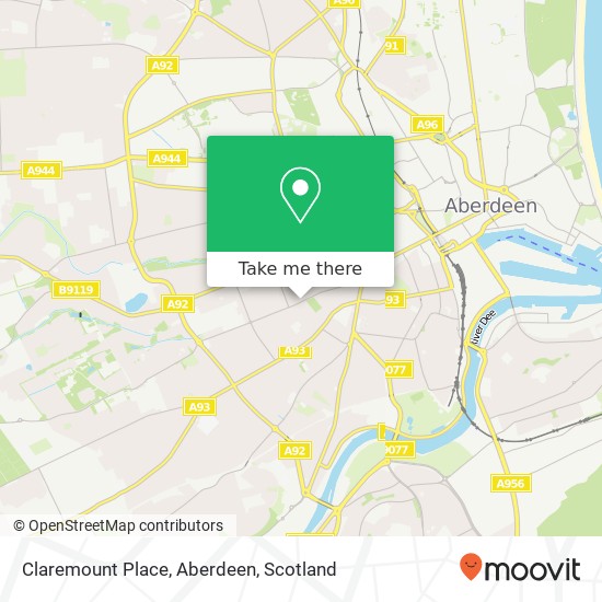Claremount Place, Aberdeen map
