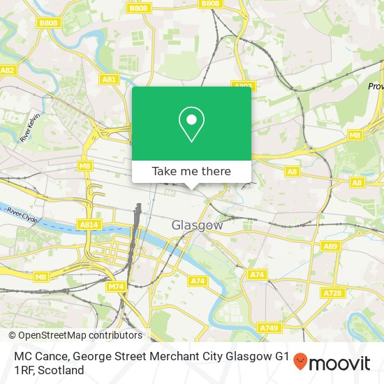 MC Cance, George Street Merchant City Glasgow G1 1RF map