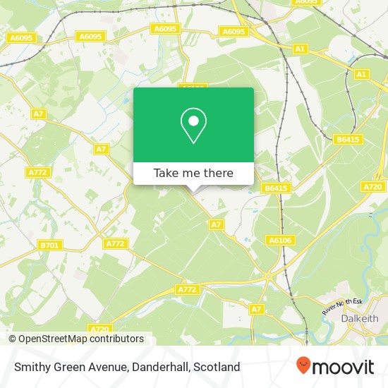 Smithy Green Avenue, Danderhall map