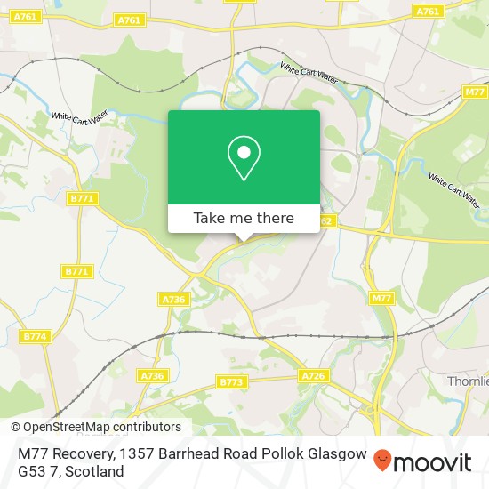 M77 Recovery, 1357 Barrhead Road Pollok Glasgow G53 7 map