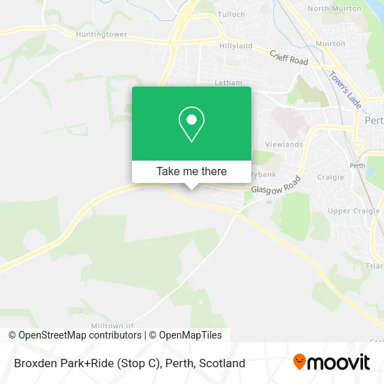 Broxden Park+Ride (Stop C), Perth map