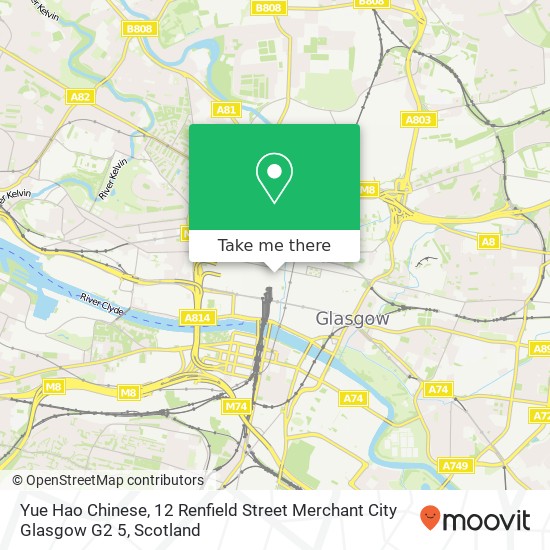 Yue Hao Chinese, 12 Renfield Street Merchant City Glasgow G2 5 map