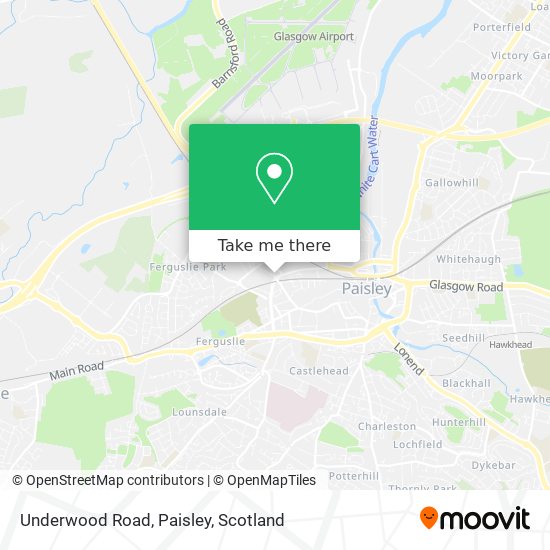 Underwood Road, Paisley map