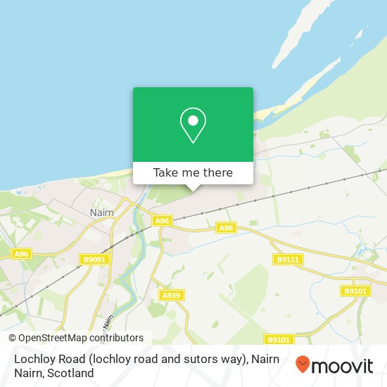 Lochloy Road (lochloy road and sutors way), Nairn Nairn map