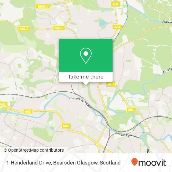 1 Henderland Drive, Bearsden Glasgow map