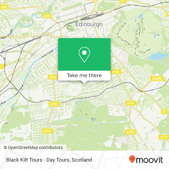 Black Kilt Tours - Day Tours map