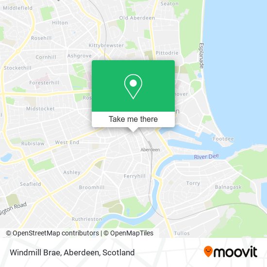 Windmill Brae, Aberdeen map