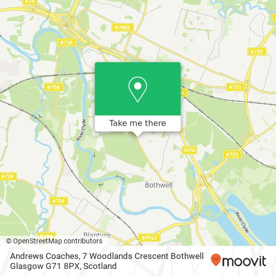 Andrews Coaches, 7 Woodlands Crescent Bothwell Glasgow G71 8PX map