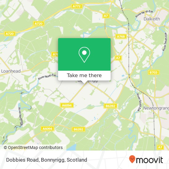 Dobbies Road, Bonnyrigg map