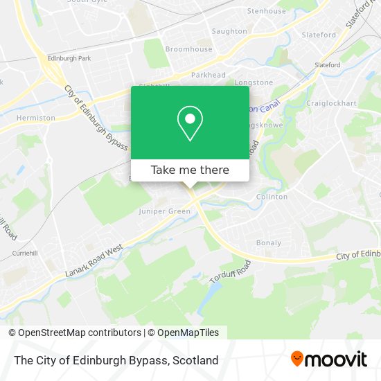 The City of Edinburgh Bypass map