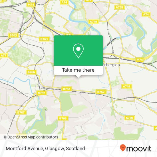 Montford Avenue, Glasgow map