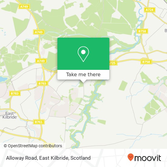 Alloway Road, East Kilbride map