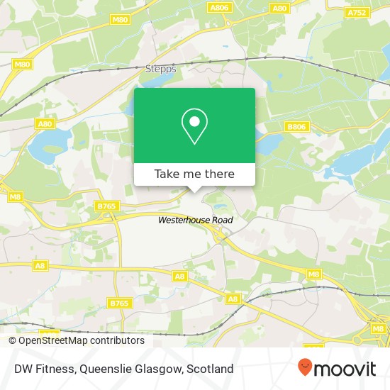 DW Fitness, Queenslie Glasgow map