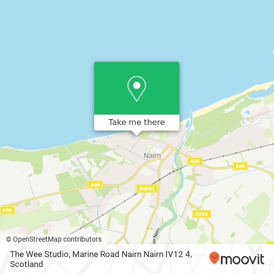 The Wee Studio, Marine Road Nairn Nairn IV12 4 map