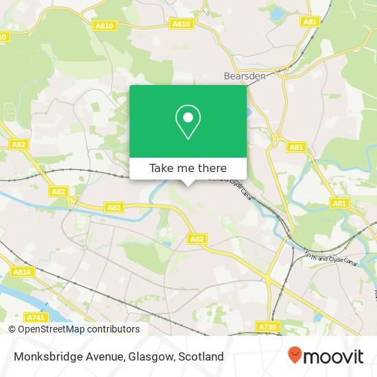 Monksbridge Avenue, Glasgow map