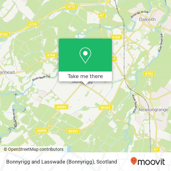 Bonnyrigg and Lasswade map