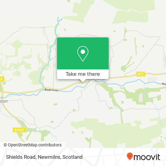 Shields Road, Newmilns map