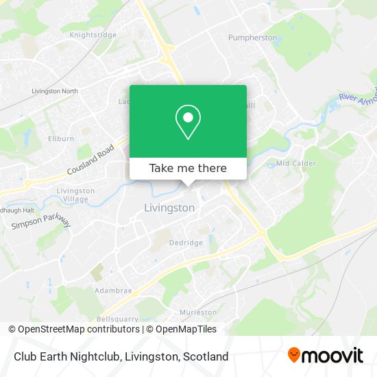 Club Earth Nightclub, Livingston map