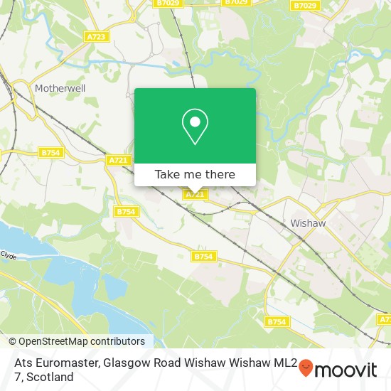 Ats Euromaster, Glasgow Road Wishaw Wishaw ML2 7 map