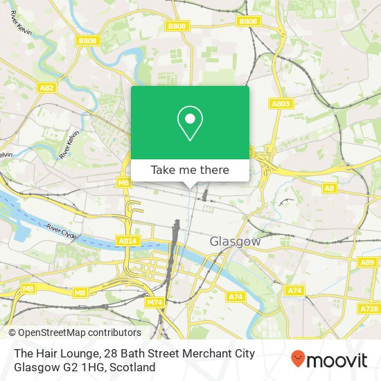 The Hair Lounge, 28 Bath Street Merchant City Glasgow G2 1HG map