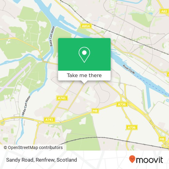 Sandy Road, Renfrew map