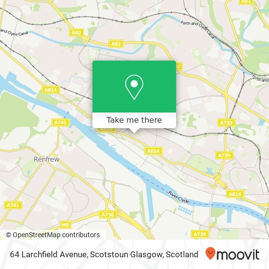 64 Larchfield Avenue, Scotstoun Glasgow map
