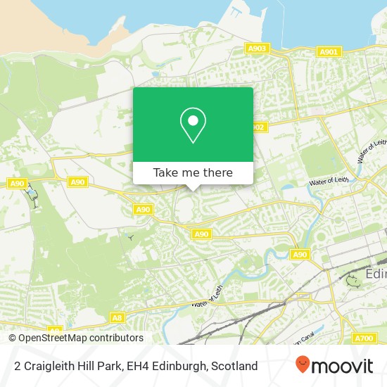 2 Craigleith Hill Park, EH4 Edinburgh map