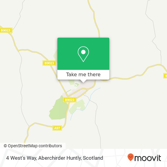 4 West's Way, Aberchirder Huntly map
