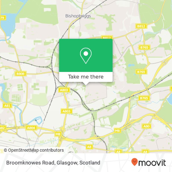 Broomknowes Road, Glasgow map