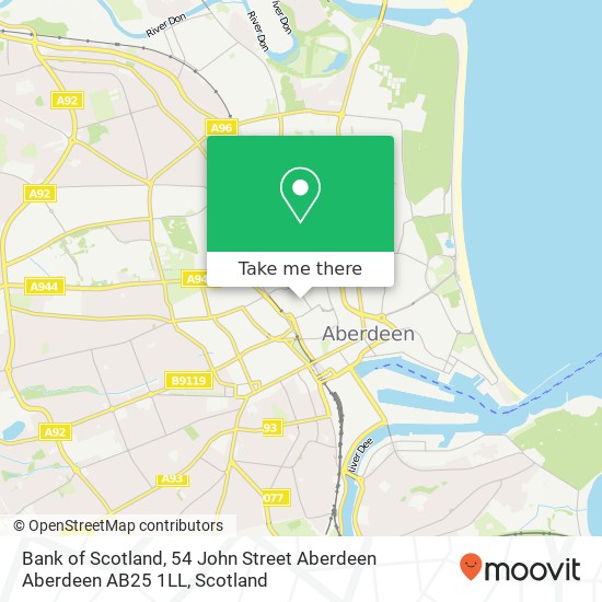 Bank of Scotland, 54 John Street Aberdeen Aberdeen AB25 1LL map
