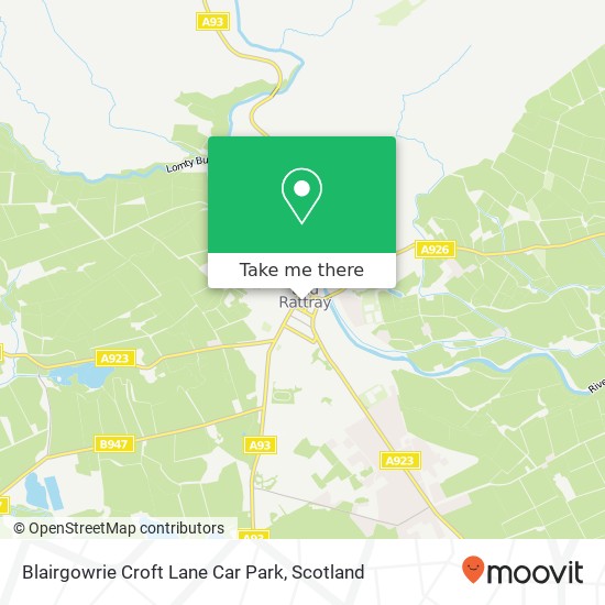 Blairgowrie Croft Lane Car Park map