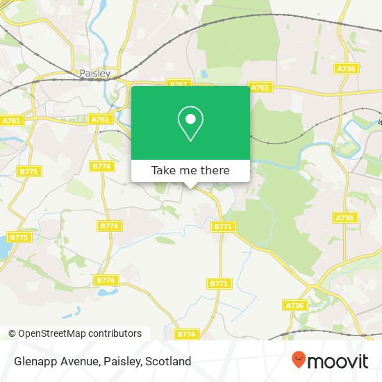 Glenapp Avenue, Paisley map