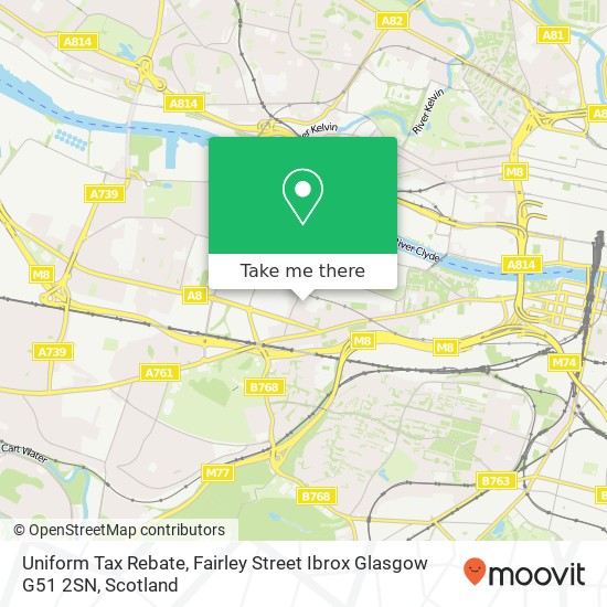 Uniform Tax Rebate, Fairley Street Ibrox Glasgow G51 2SN map