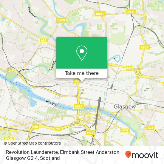 Revolution Launderette, Elmbank Street Anderston Glasgow G2 4 map