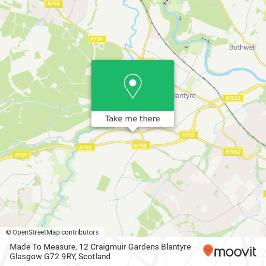 Made To Measure, 12 Craigmuir Gardens Blantyre Glasgow G72 9RY map