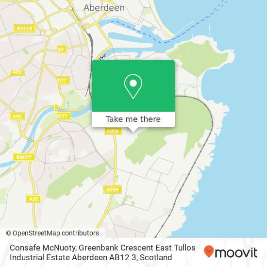Consafe McNuoty, Greenbank Crescent East Tullos Industrial Estate Aberdeen AB12 3 map