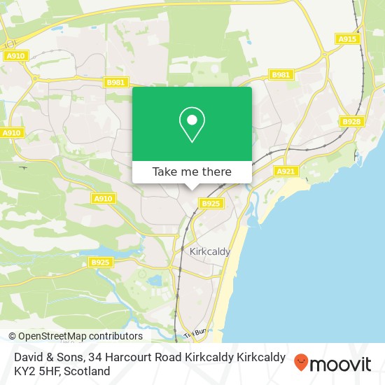 David & Sons, 34 Harcourt Road Kirkcaldy Kirkcaldy KY2 5HF map