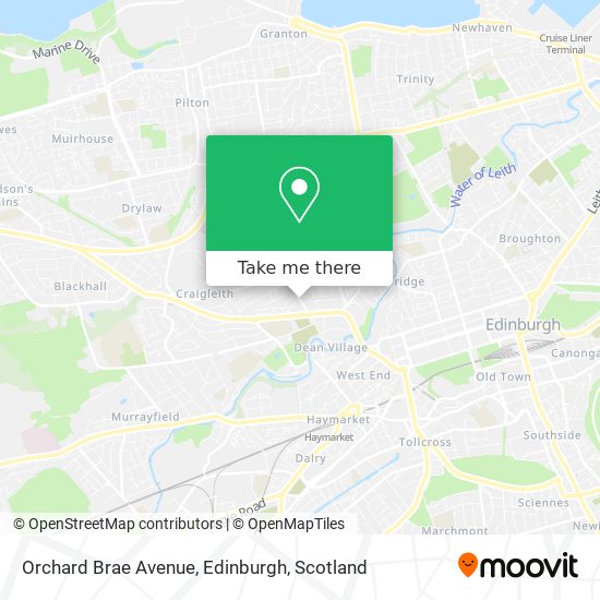 Orchard Brae Avenue, Edinburgh map